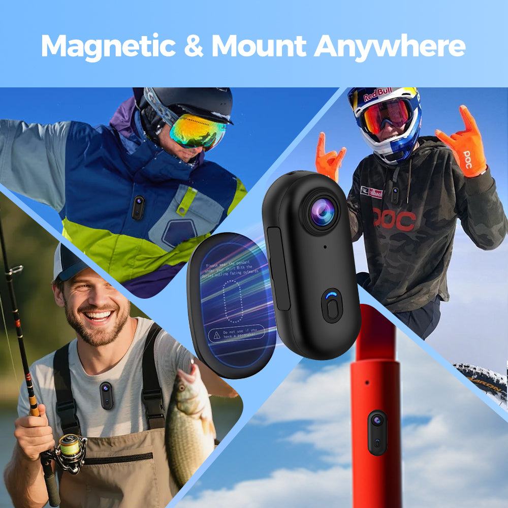 4K UHD Magnetic Sports Action Camera with 64GB Card