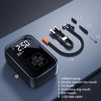 LYEAA Car wireless air pump Inflator, Air Compressor, Tyre Pressure Detection, for Bicycles, Motorcycles